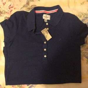 American Eagle Blue Polo Shirt